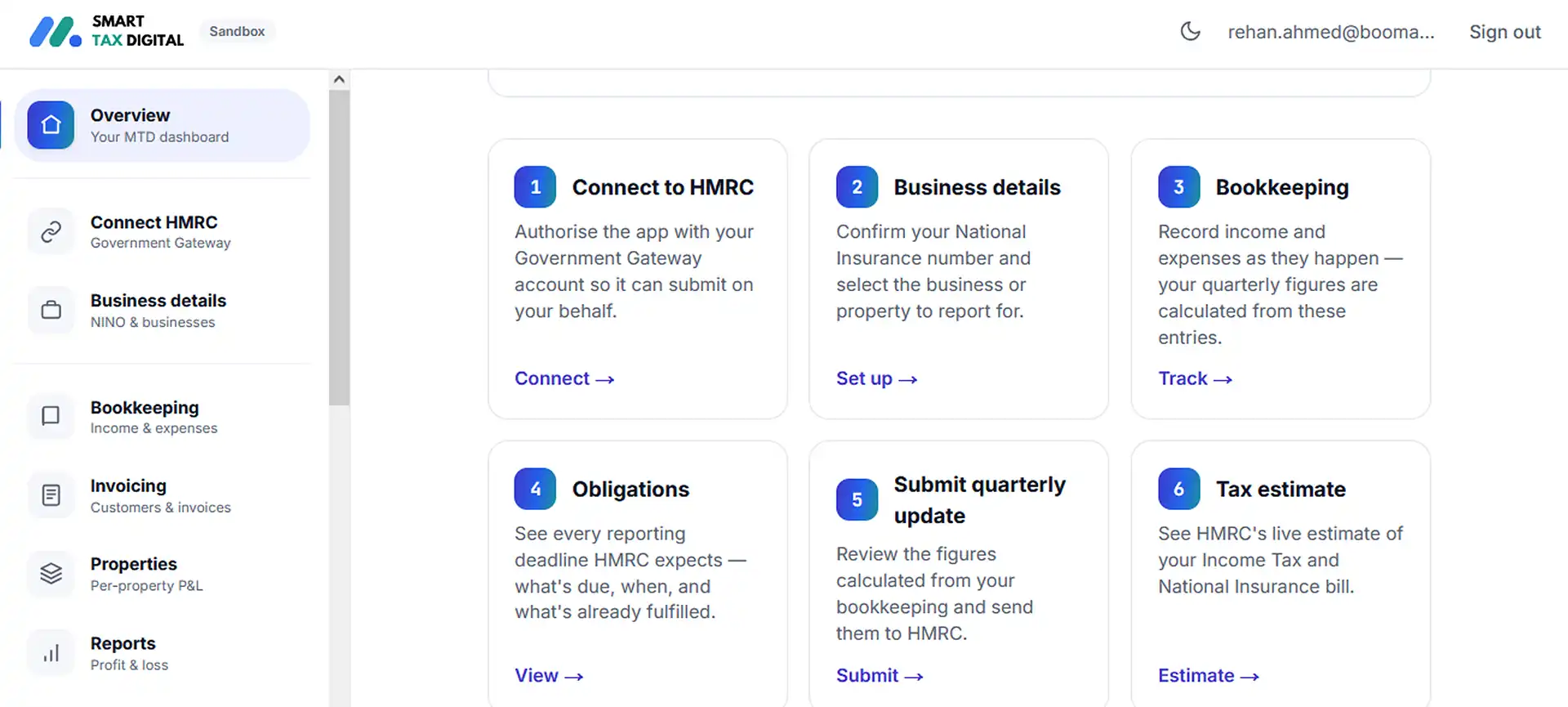 Smart Tax Digital - Our Approach MTD Dashboard